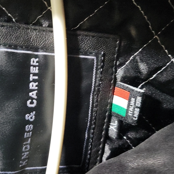 Lamb skin leather knowles&Carter London Made in Italy jacket - Picture 3 of 7